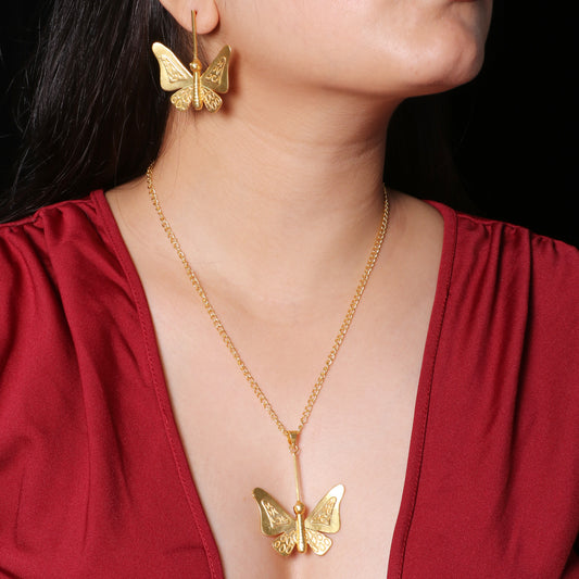Butterfly Flight Drop Necklace