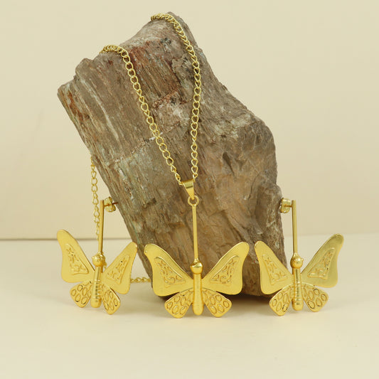 Butterfly Flight Drop Necklace